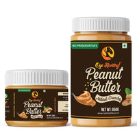 Thumbnail for Oye Healthy Peanut Butter Natural Crunchy - Combo Pack of 2 (850gm+340gm)