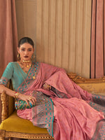 Thumbnail for Mitera Ethnic Motifs Woven Design Zari Silk Blend Banarasi Saree - Distacart