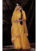 Myra Mustard Net Embroidered Sharara Suit - Distacart