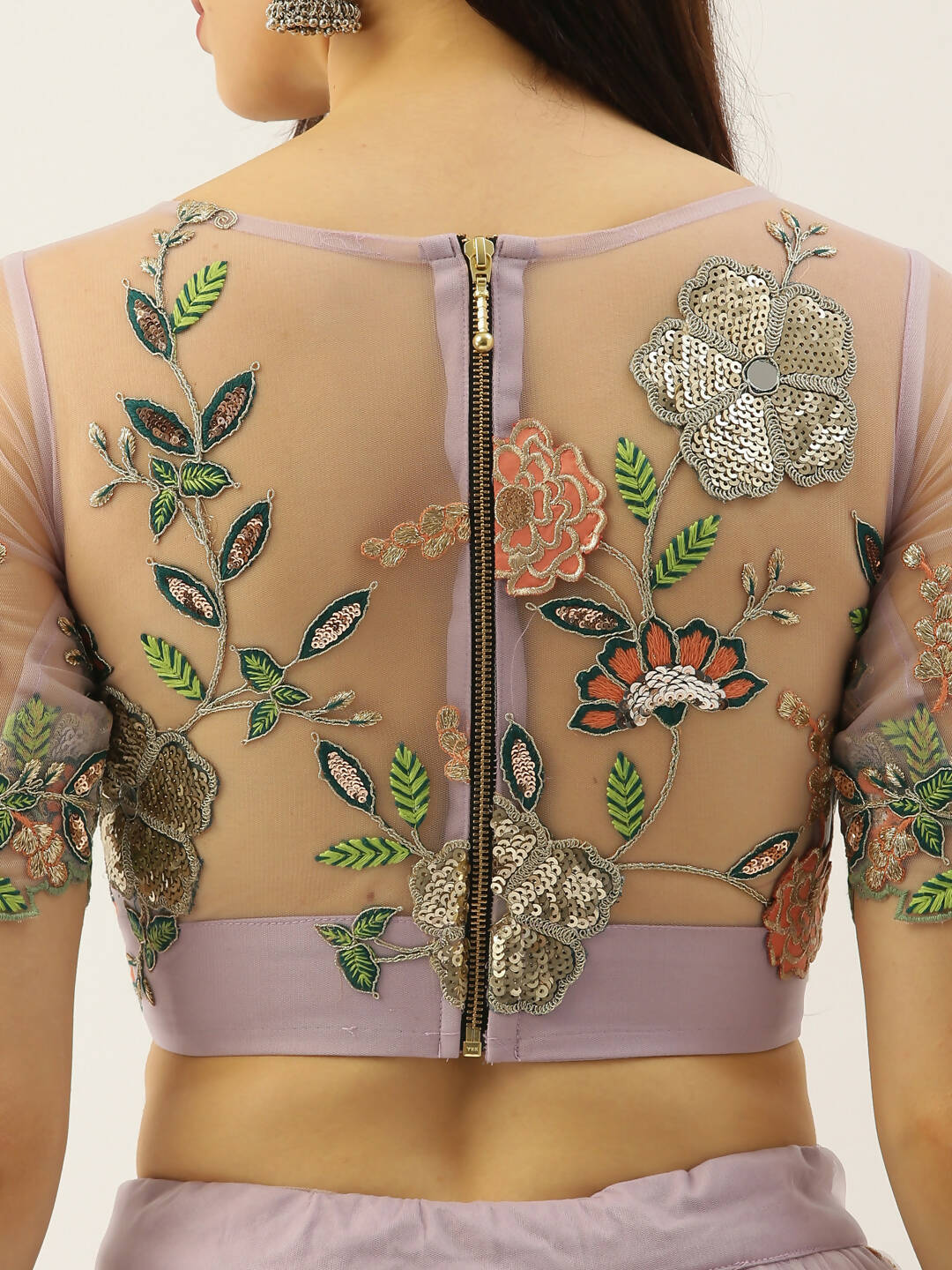 House of Panchhi Lavender - Net Embroidered Sequence Lehenga - Distacart