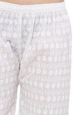 Thumbnail for PAVONINE White Color Full Chikankari Cotton Fabric Sharara For Women - Distacart