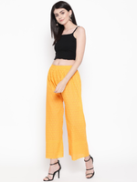 Thumbnail for PAVONINE Yellow Color Full Chikankari Cotton Fabric Sharara For Women - Distacart