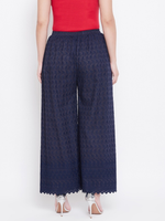 Thumbnail for PAVONINE Navy Blue Color Full Chikankari Cotton Fabric Sharara For Women - Distacart