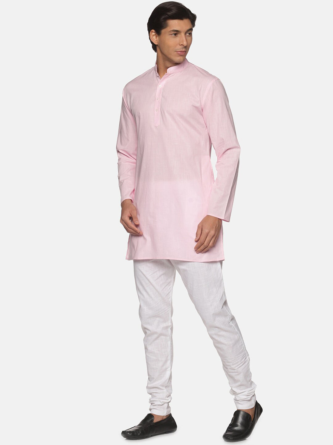 Sethukrishna Men Pink Pure Cotton Kurta with Pyjamas - Distacart