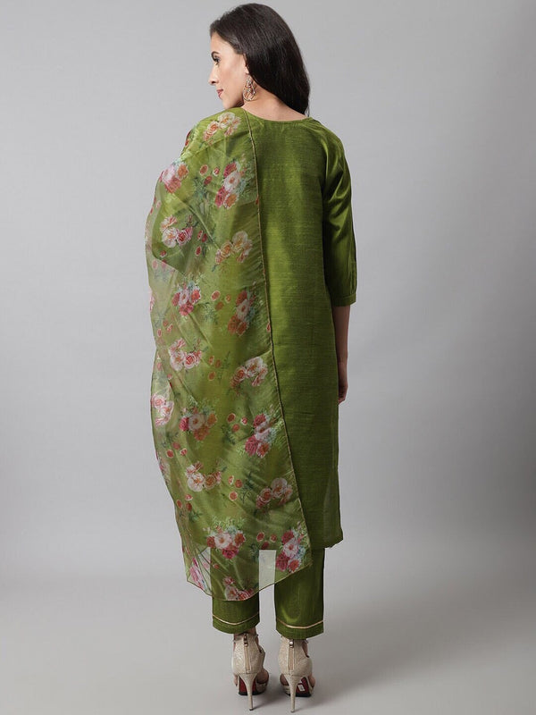 Kalini Ethnic Motifs Embroidered Sequined Kurta with Trousers & Dupatta - Distacart