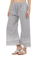Thumbnail for PAVONINE Grey Color Full Thread Chikankari Cotton Fabric Sharara For Women - Distacart