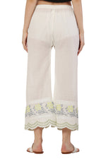 Thumbnail for PAVONINE Lemon Color Hem Half Chikankari Cotton Fabric Sharara For Women - Distacart