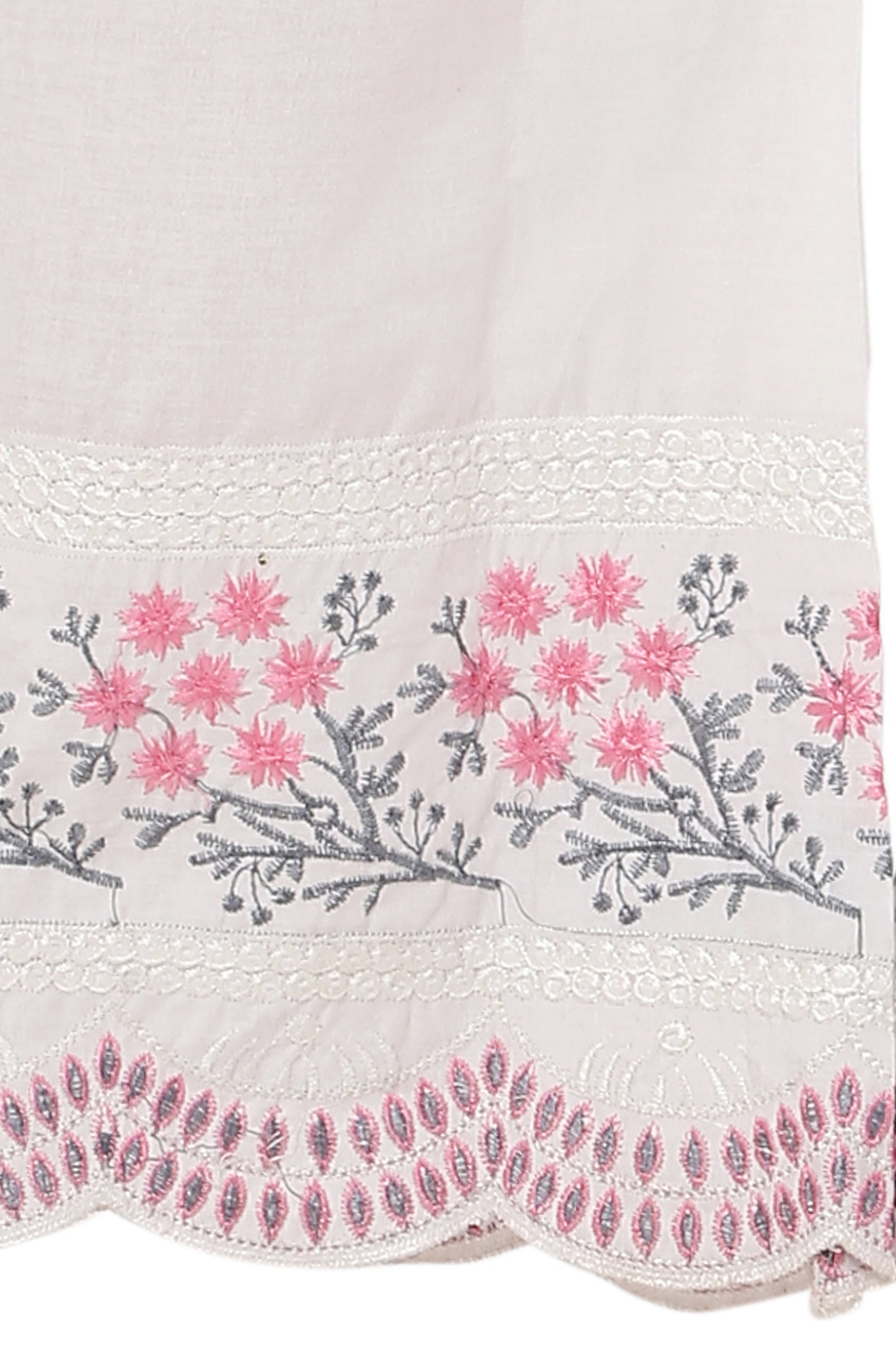 PAVONINE Rani Color Hem Half Chikankari Cotton Fabric Sharara For Women - Distacart