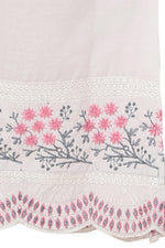 Thumbnail for PAVONINE Rani Color Hem Half Chikankari Cotton Fabric Sharara For Women - Distacart