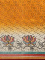 Thumbnail for Saree Mall Mustard Yellow Printed Bhagalpuri Saree - Distacart
