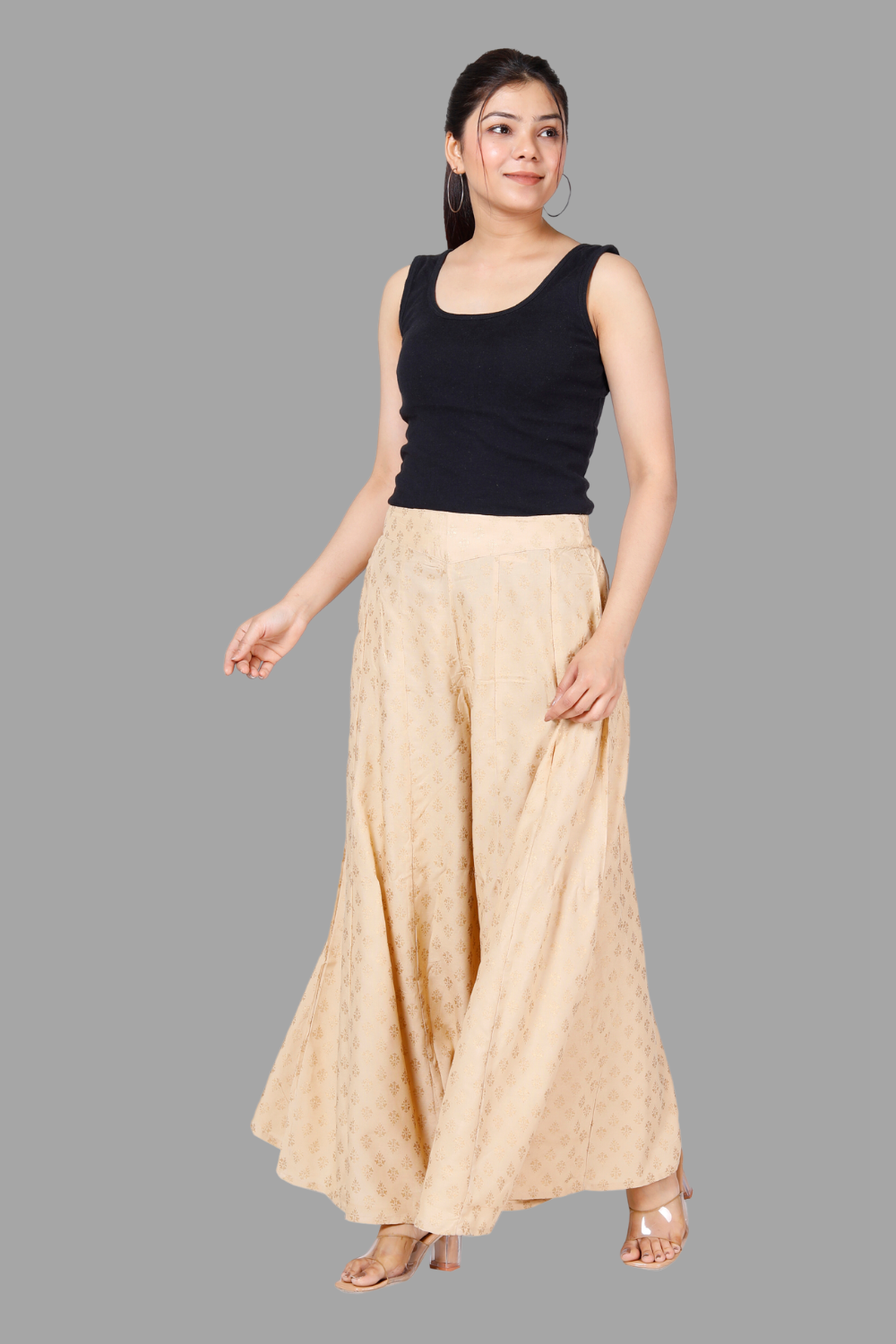 House of RP Women's Brown Rayon Printed Trousers - Distacart