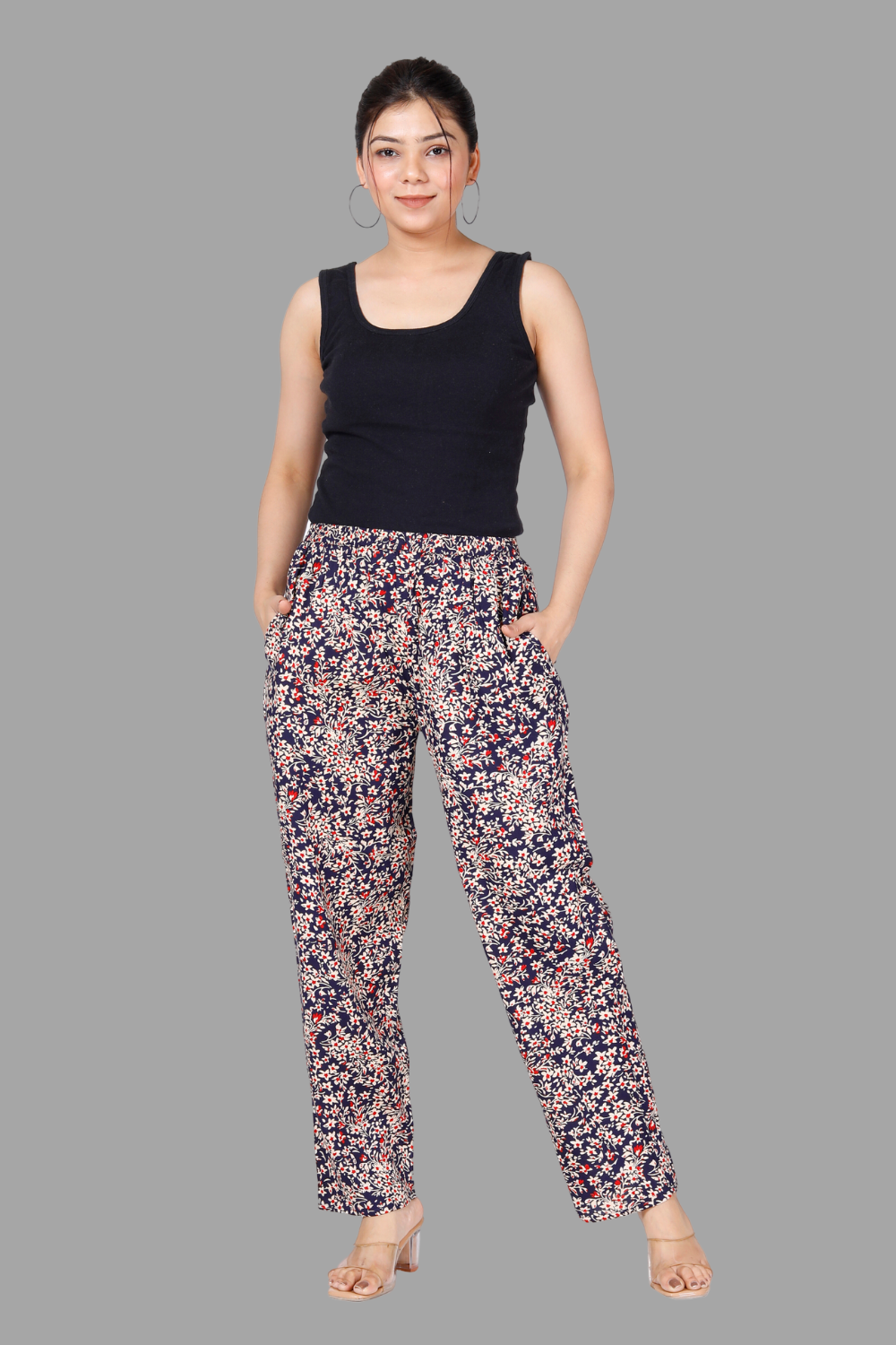House of RP Women's Multicolor Rayon Printed Trousers - Distacart