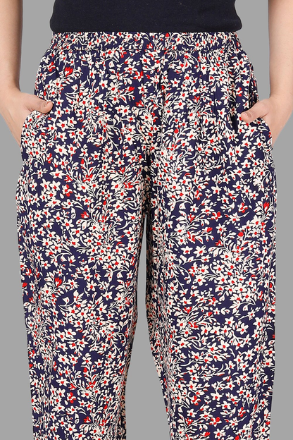 House of RP Women's Multicolor Rayon Printed Trousers - Distacart