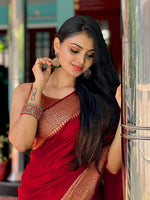 Thumbnail for Kalini Ethnic Motif Woven Design Zari Banarasi Saree - Distacart
