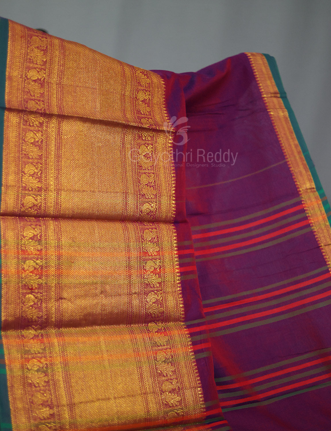 Kalanetha Jamuni With Zari Kanchi Style Pure Narayanpet Cotton Saree By Gayathri Reddy Designer Studio - Distacart
