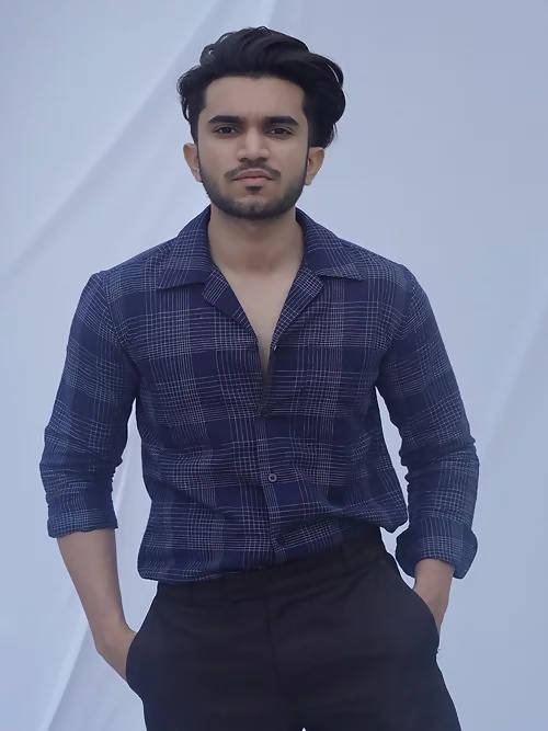 Diva Globe Ckeckard Blue Cotton Shirt - Distacart