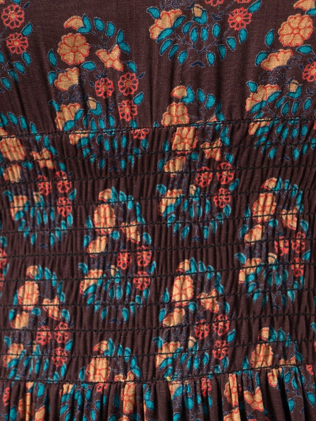 Kalini Women Brown Ethnic Motifs Floral Tiered Anarkali Kurta - Distacart