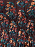 Thumbnail for Kalini Women Brown Ethnic Motifs Floral Tiered Anarkali Kurta - Distacart