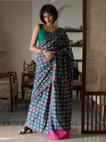 Thumbnail for Suta Multi Color Checked Pure Cotton Saree - Distacart