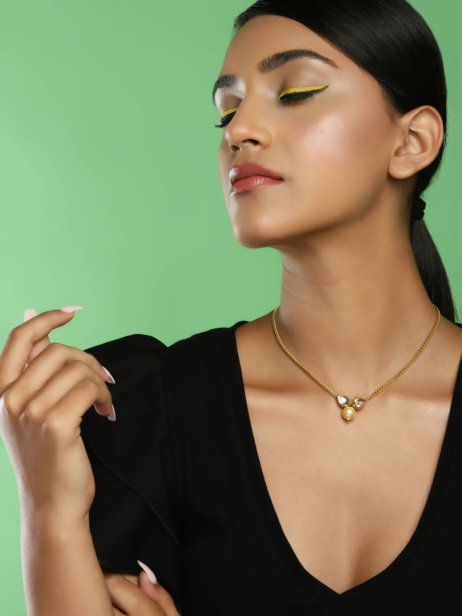 Women's Gold-Plated Necklace - Ruby Raang - Distacart