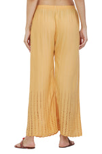 Thumbnail for PAVONINE Beige Color Goti Aari Work Rayon Fabric Sharara For Women - Distacart