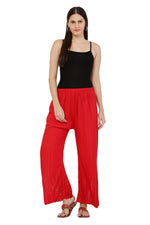 Thumbnail for PAVONINE Red Color Goti Aari Work Rayon Fabric Sharara For Women - Distacart