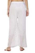 Thumbnail for PAVONINE White Color Goti Aari Work Rayon Fabric Palazzo For Women - Distacart