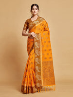 Thumbnail for Sangria Ethnic Motifs Woven Design Art Silk Banarasi Saree - Distacart