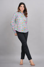 Thumbnail for House of RP Women's Green Cotton Floral Printed Casual Shirt - Distacart