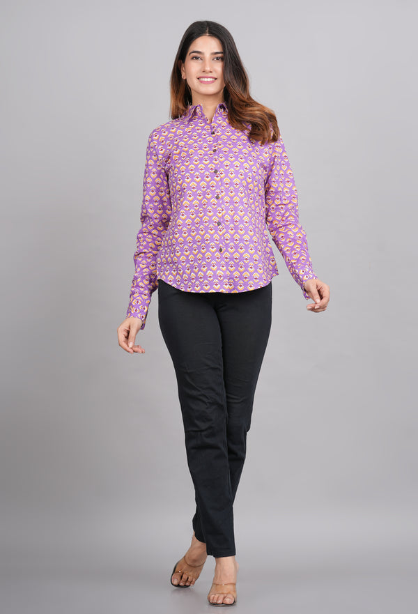 House of RP Women's Pink Cotton Floral Printed Casual Shirt - Distacart