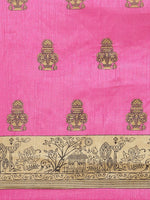 Thumbnail for Saree Mall Pink & Beige Printed Saree - Distacart