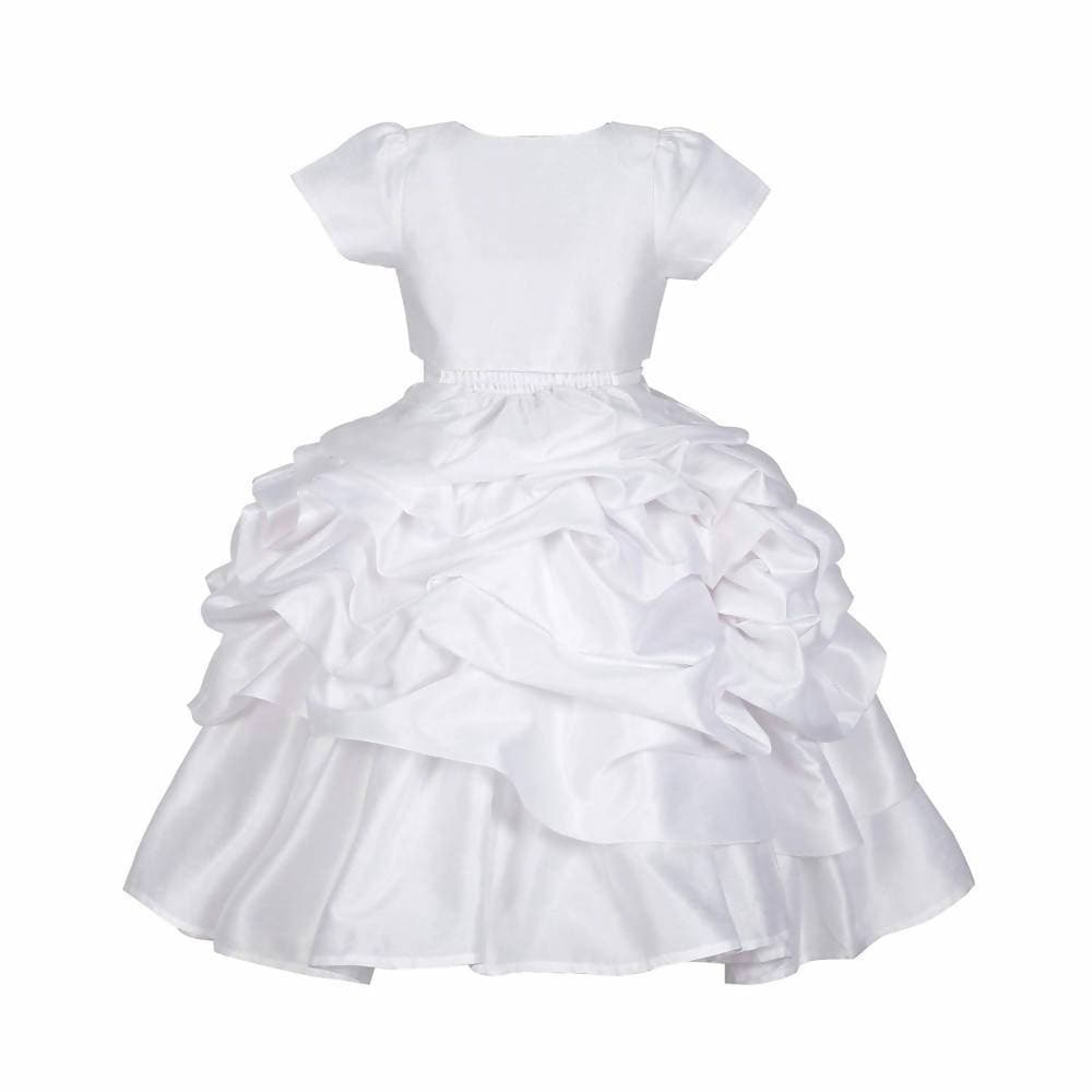 Asmaani Baby Girl's White Colour Satin A-Line Maxi Full Length Dress (AS-DRESS_22120) - Distacart