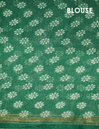 Thumbnail for Shades of Off White And Mango Green Colour Patan Patola Semi Chanderi Saree By Gayathri Reddy Designer Studio - Distacart
