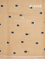 Thumbnail for Black And Beige Combo Colour Pichwai Print Crocia Mulmul Cotton Saree By Gayathri Reddy Designer Studio - Distacart