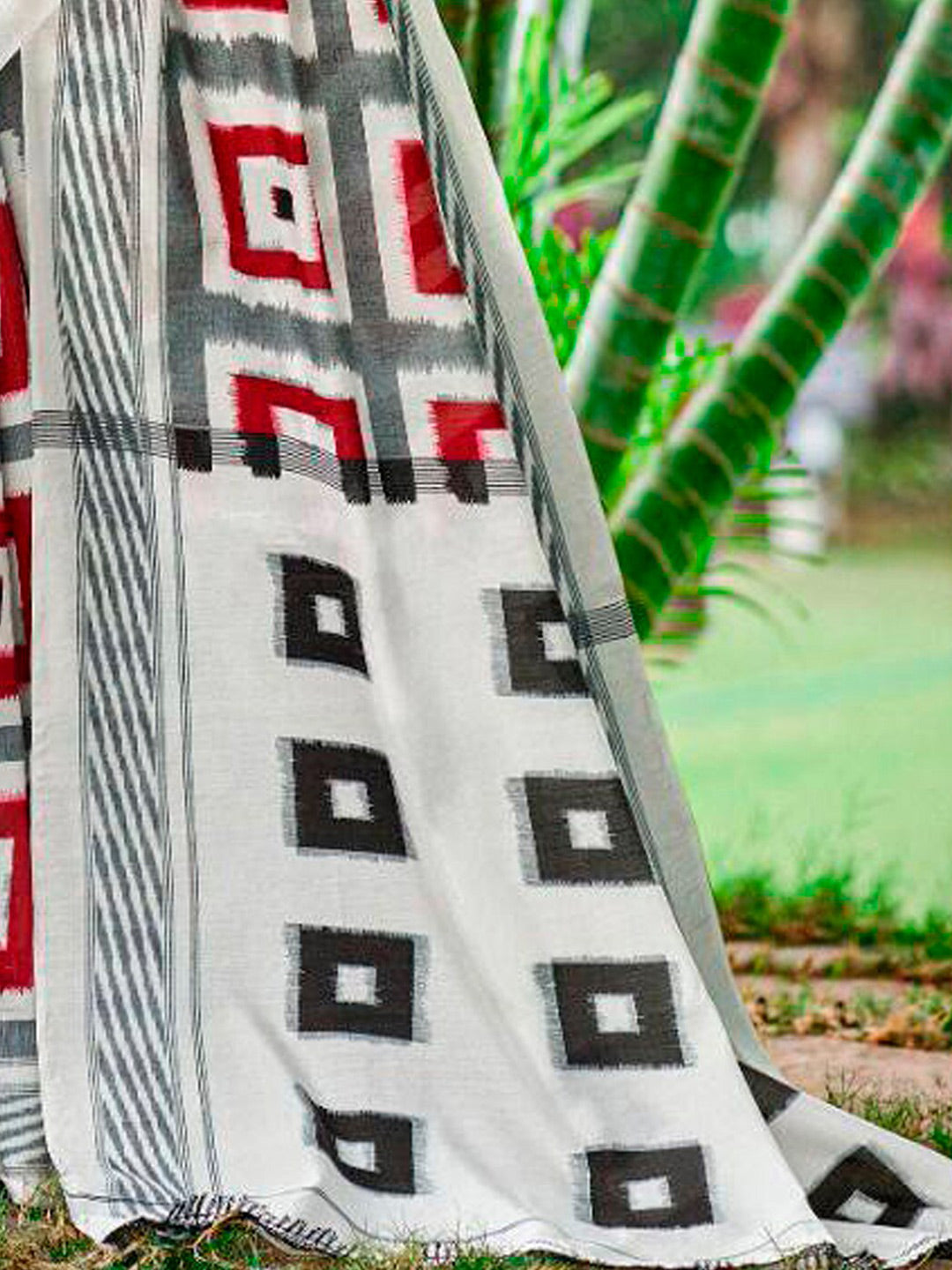 Kalini Geometric Printed Pure Cotton Saree - Distacart