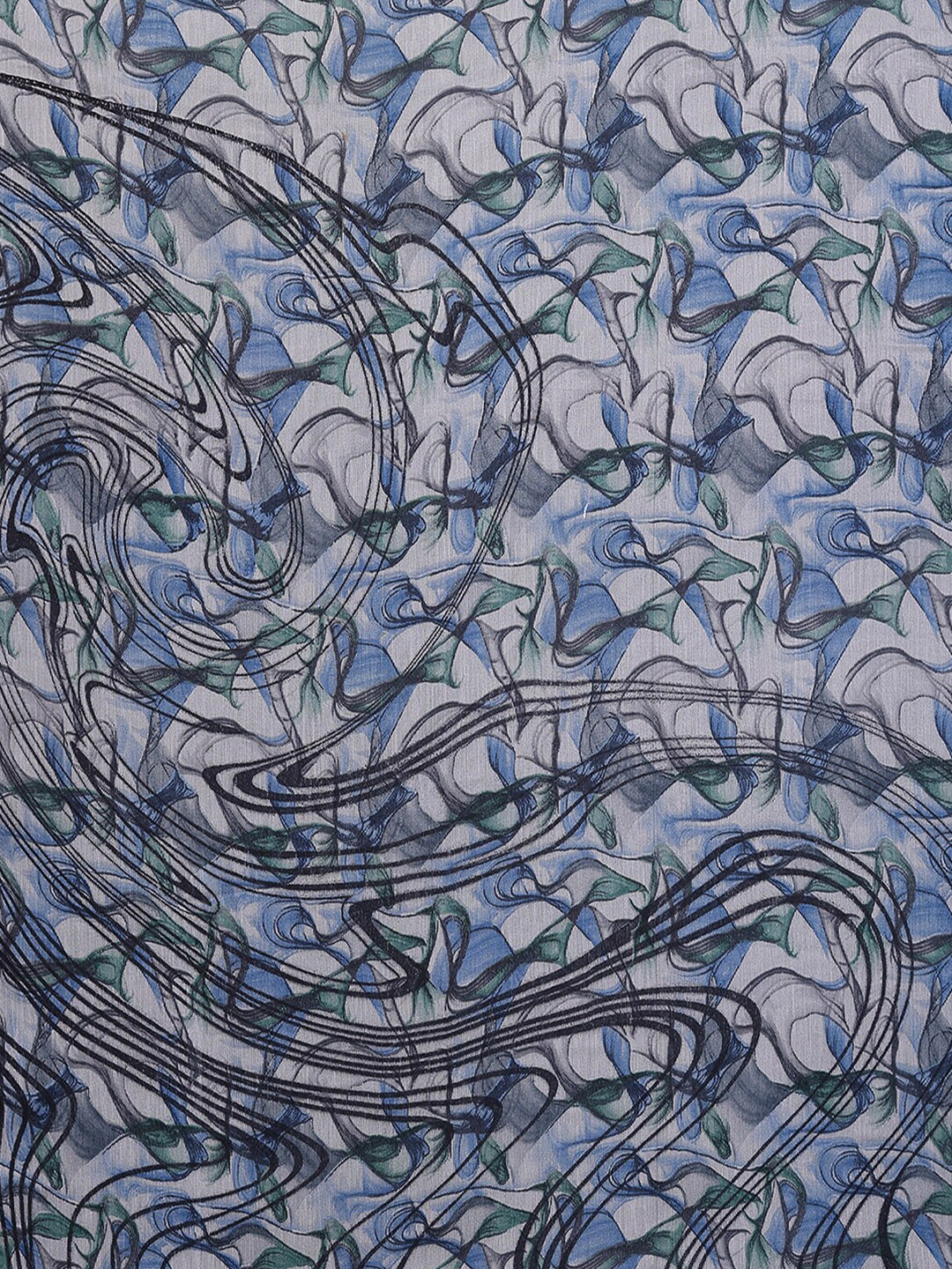 Kalini Abstract Printed Zari Saree - Distacart