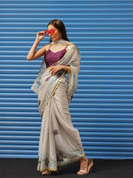 Thumbnail for Tikhi Imli Floral Printed Poly Chiffon Saree - Distacart
