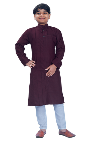 DEIANA'S Casual Designer Kurta Pyjama Set For Boys And kids (Wine) - Distacart
