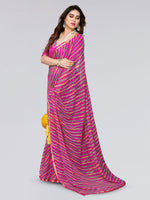 Thumbnail for Kalini Leheriya Zari Poly Chiffon Leheriya Saree - Distacart