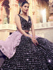 Myra Black Heavy Embroidered Fur Lehenga - Distacart