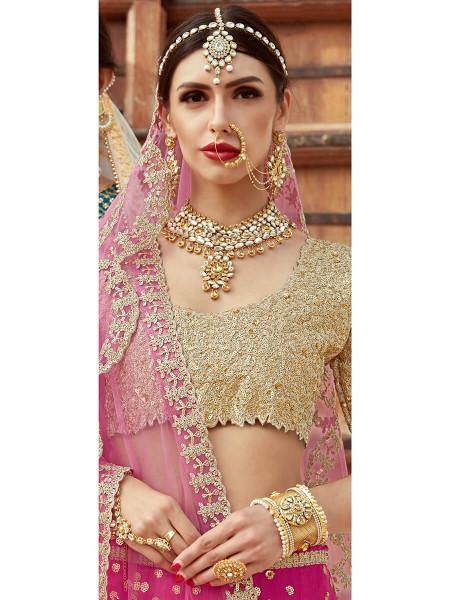 Myra Magenta Art Silk Lahanga - Distacart