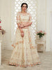 Myra Cream Heavy Embroidered Net Lehenga