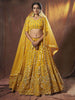 Myra Yellow Embroidered Georgette Lehenga