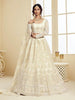 Myra Trendy Off White Heavy Embroidered Net Bridal Lehenga