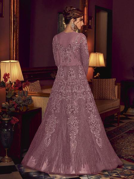 Myra Purple Premium Net Anarkali Suit