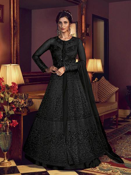 Myra Black Premium Net Anarkali Suit