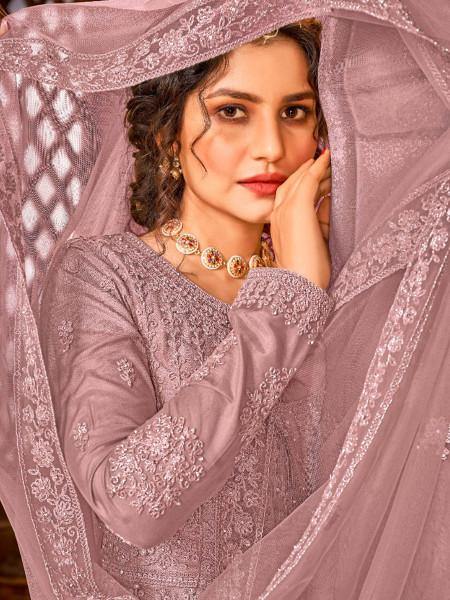 Myra Dusty Pink Heavy Embroidered Gharara Suit online