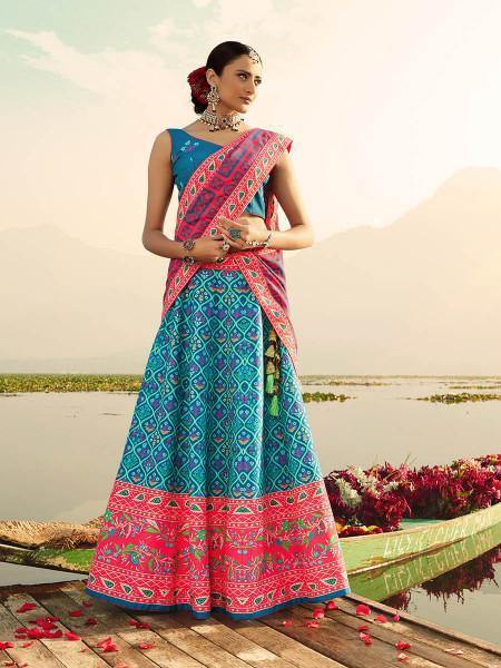 Myra Silk Muslan Printed Lehenga Choli In Multicolor