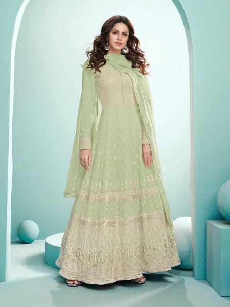 Myra Pista Georgette Embroidered Anarkali Suit