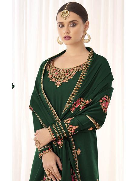 Myra Green Georgette Embroidered Palazzo Suit online